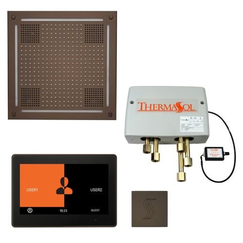 ThermaSol TT2 & HydroVive Total Wellness Package ThermaTouch2 Control, HydroVive Rainhead, SteamVection Steamhead, Digital Shower Valve - West Coast Saunas - TWPH10US-ORB