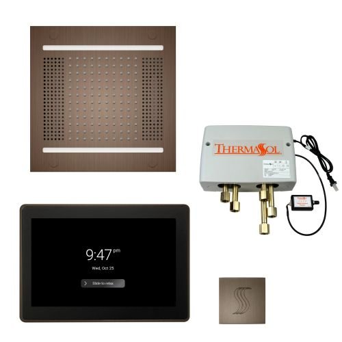 ThermaSol TT2 & HydroVive Total Wellness Package ThermaTouch2 Control, HydroVive Rainhead, SteamVection Steamhead, Digital Shower Valve - West Coast Saunas - TWPH1415US-AN