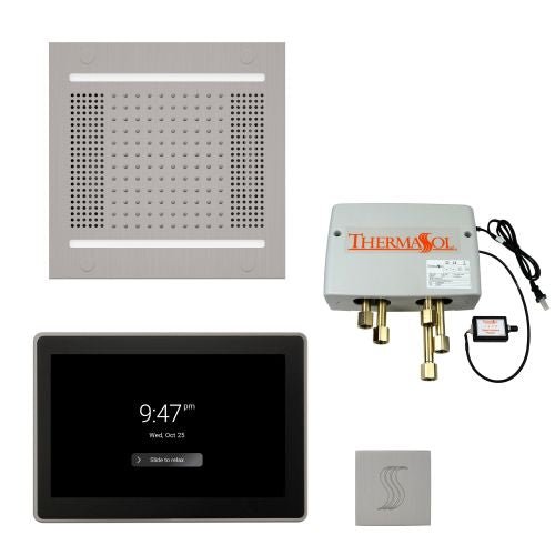 ThermaSol TT2 & HydroVive Total Wellness Package ThermaTouch2 Control, HydroVive Rainhead, SteamVection Steamhead, Digital Shower Valve - West Coast Saunas - TWPH1415US-SC