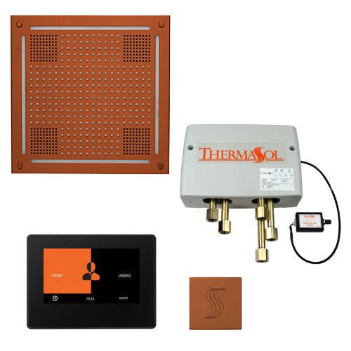 ThermaSol TT2 & HydroVive Total Wellness Package ThermaTouch2 Control, HydroVive Rainhead, SteamVection Steamhead, Digital Shower Valve - West Coast Saunas - TWPH7S-ACOP