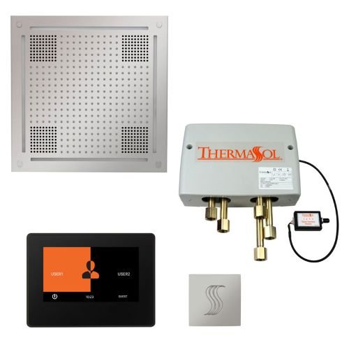 ThermaSol TT2 & HydroVive Total Wellness Package ThermaTouch2 Control, HydroVive Rainhead, SteamVection Steamhead, Digital Shower Valve - West Coast Saunas - TWPH7S-PC