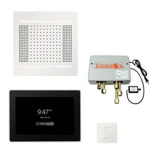 ThermaSol TT2 & HydroVive Total Wellness Package ThermaTouch2 Control, HydroVive Rainhead, SteamVection Steamhead, Digital Shower Valve - West Coast Saunas - TWPH1415US-WHT