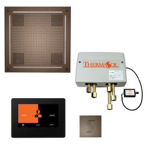 ThermaSol TT2 & HydroVive Total Wellness Package ThermaTouch2 Control, HydroVive Rainhead, SteamVection Steamhead, Digital Shower Valve - West Coast Saunas - TWPH7S-AN