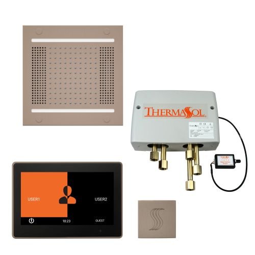 ThermaSol TT2 & HydroVive Total Wellness Package ThermaTouch2 Control, HydroVive Rainhead, SteamVection Steamhead, Digital Shower Valve - West Coast Saunas - TWPH1410US-SN