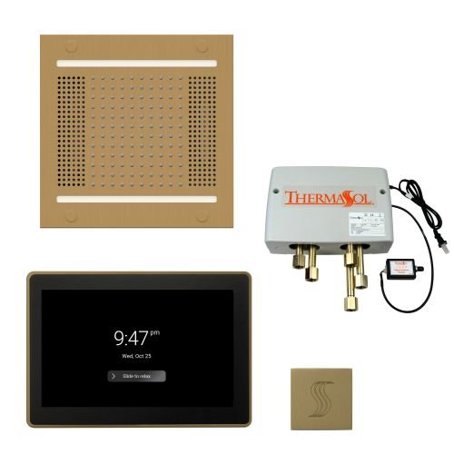 ThermaSol TT2 & HydroVive Total Wellness Package ThermaTouch2 Control, HydroVive Rainhead, SteamVection Steamhead, Digital Shower Valve - West Coast Saunas - TWPH15US-SB