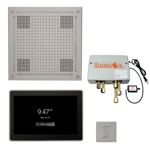 ThermaSol TT2 & HydroVive Total Wellness Package ThermaTouch2 Control, HydroVive Rainhead, SteamVection Steamhead, Digital Shower Valve - West Coast Saunas - TWPH15US-SC