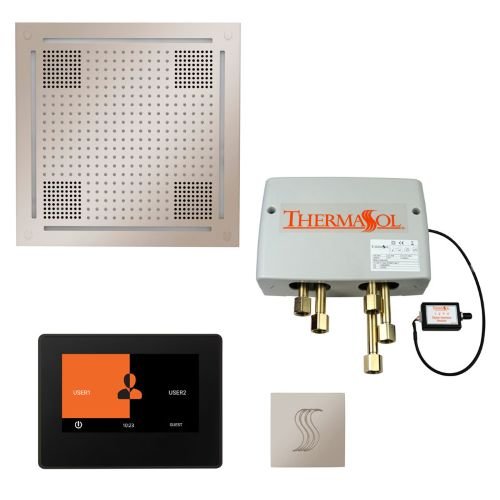 ThermaSol TT2 & HydroVive Total Wellness Package ThermaTouch2 Control, HydroVive Rainhead, SteamVection Steamhead, Digital Shower Valve - West Coast Saunas - TWPH7S-PN