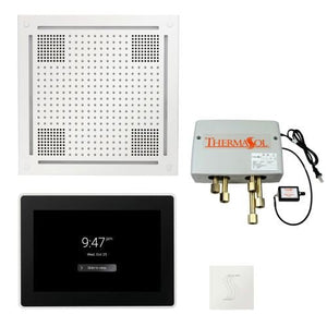 ThermaSol TT2 & HydroVive Total Wellness Package ThermaTouch2 Control, HydroVive Rainhead, SteamVection Steamhead, Digital Shower Valve - West Coast Saunas - TWPH15US-WHT