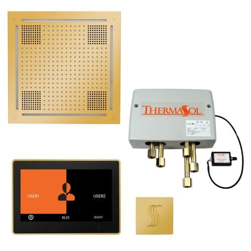 ThermaSol TT2 & HydroVive Total Wellness Package ThermaTouch2 Control, HydroVive Rainhead, SteamVection Steamhead, Digital Shower Valve - West Coast Saunas - TWPH10US-PG