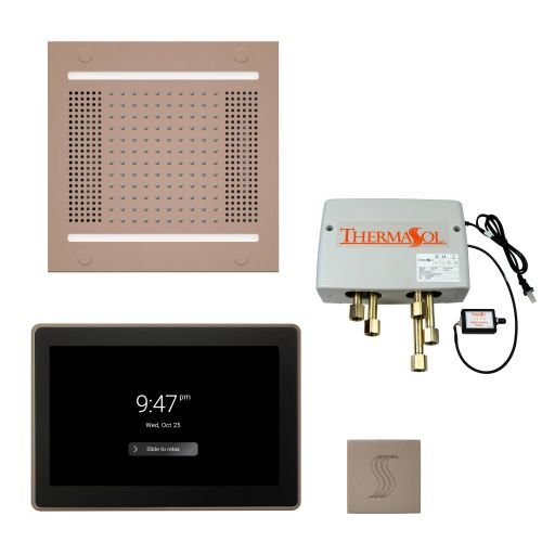 ThermaSol TT2 & HydroVive Total Wellness Package ThermaTouch2 Control, HydroVive Rainhead, SteamVection Steamhead, Digital Shower Valve - West Coast Saunas - TWPH1415US-SN