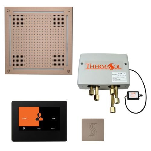 ThermaSol TT2 & HydroVive Total Wellness Package ThermaTouch2 Control, HydroVive Rainhead, SteamVection Steamhead, Digital Shower Valve - West Coast Saunas - TWPH7S-SN