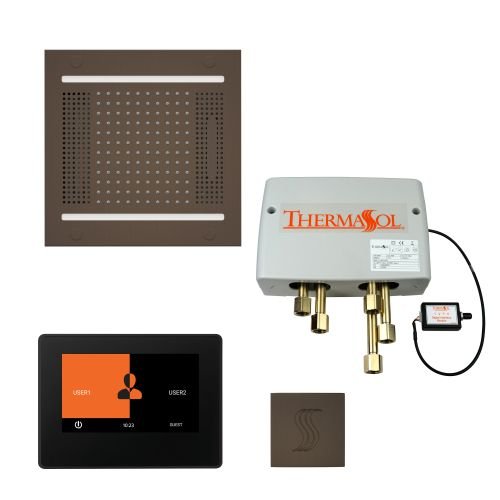 ThermaSol TT2 & HydroVive Total Wellness Package ThermaTouch2 Control, HydroVive Rainhead, SteamVection Steamhead, Digital Shower Valve - West Coast Saunas - TWPH147S-ORB