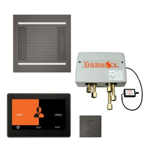 ThermaSol TT2 & HydroVive Total Wellness Package ThermaTouch2 Control, HydroVive Rainhead, SteamVection Steamhead, Digital Shower Valve - West Coast Saunas - TWPH1410US-BN