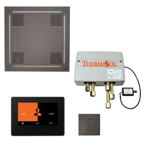 ThermaSol TT2 & HydroVive Total Wellness Package ThermaTouch2 Control, HydroVive Rainhead, SteamVection Steamhead, Digital Shower Valve - West Coast Saunas - TWPH7S-BN