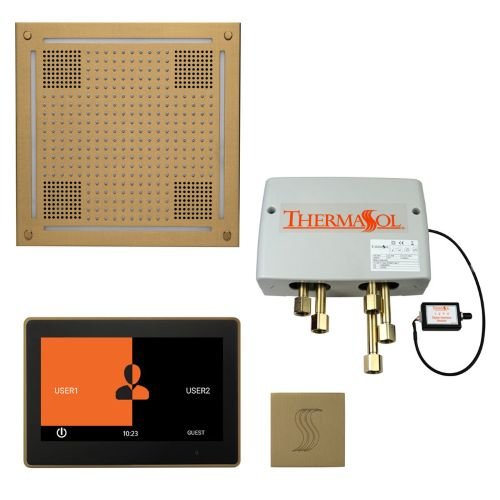 ThermaSol TT2 & HydroVive Total Wellness Package ThermaTouch2 Control, HydroVive Rainhead, SteamVection Steamhead, Digital Shower Valve - West Coast Saunas - TWPH10US-SB