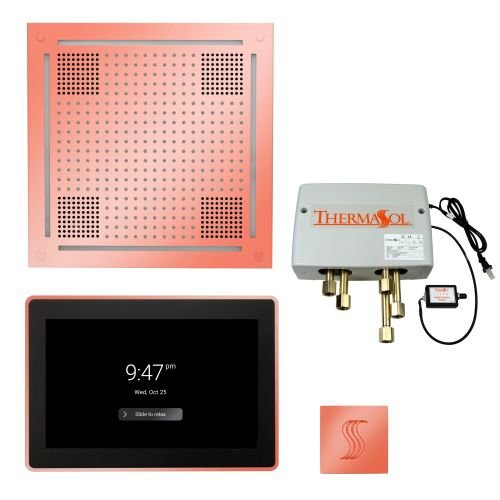 ThermaSol TT2 & HydroVive Total Wellness Package ThermaTouch2 Control, HydroVive Rainhead, SteamVection Steamhead, Digital Shower Valve - West Coast Saunas - TWPH15US-COP