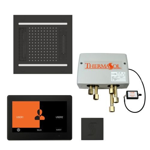 ThermaSol TT2 & HydroVive Total Wellness Package ThermaTouch2 Control, HydroVive Rainhead, SteamVection Steamhead, Digital Shower Valve - West Coast Saunas - TWPH1410US-MB