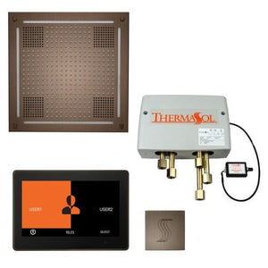 ThermaSol TT2 & HydroVive Total Wellness Package ThermaTouch2 Control, HydroVive Rainhead, SteamVection Steamhead, Digital Shower Valve - West Coast Saunas - TWPH10US-AN