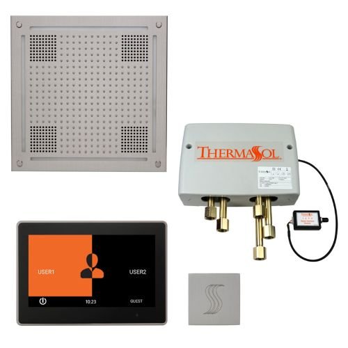 ThermaSol TT2 & HydroVive Total Wellness Package ThermaTouch2 Control, HydroVive Rainhead, SteamVection Steamhead, Digital Shower Valve - West Coast Saunas - TWPH10US-SC