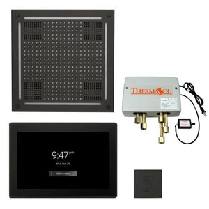 ThermaSol TT2 & HydroVive Total Wellness Package ThermaTouch2 Control, HydroVive Rainhead, SteamVection Steamhead, Digital Shower Valve - West Coast Saunas - TWPH15US-MB