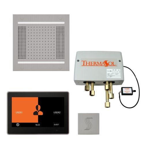 ThermaSol TT2 & HydroVive Total Wellness Package ThermaTouch2 Control, HydroVive Rainhead, SteamVection Steamhead, Digital Shower Valve - West Coast Saunas - TWPH1410US-SC