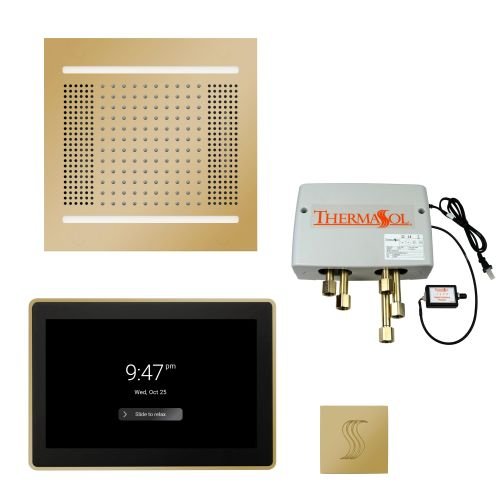 ThermaSol TT2 & HydroVive Total Wellness Package ThermaTouch2 Control, HydroVive Rainhead, SteamVection Steamhead, Digital Shower Valve - West Coast Saunas - TWPH1415US-PB