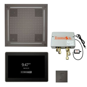 ThermaSol TT2 & HydroVive Total Wellness Package ThermaTouch2 Control, HydroVive Rainhead, SteamVection Steamhead, Digital Shower Valve - West Coast Saunas - TWPH15US-BN