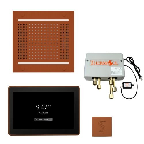 ThermaSol TT2 & HydroVive Total Wellness Package ThermaTouch2 Control, HydroVive Rainhead, SteamVection Steamhead, Digital Shower Valve - West Coast Saunas - TWPH1415US-ACOP