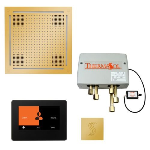 ThermaSol TT2 & HydroVive Total Wellness Package ThermaTouch2 Control, HydroVive Rainhead, SteamVection Steamhead, Digital Shower Valve - West Coast Saunas - TWPH7S-PG