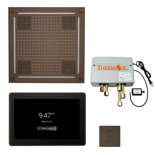ThermaSol TT2 & HydroVive Total Wellness Package ThermaTouch2 Control, HydroVive Rainhead, SteamVection Steamhead, Digital Shower Valve - West Coast Saunas - TWPH15US-ORB