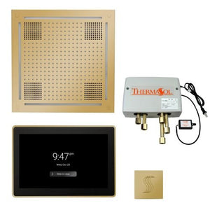 ThermaSol TT2 & HydroVive Total Wellness Package ThermaTouch2 Control, HydroVive Rainhead, SteamVection Steamhead, Digital Shower Valve - West Coast Saunas - TWPH15US-PB