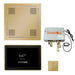 ThermaSol TT2 & HydroVive Total Wellness Package ThermaTouch2 Control, HydroVive Rainhead, SteamVection Steamhead, Digital Shower Valve - West Coast Saunas - TWPH15US-PB