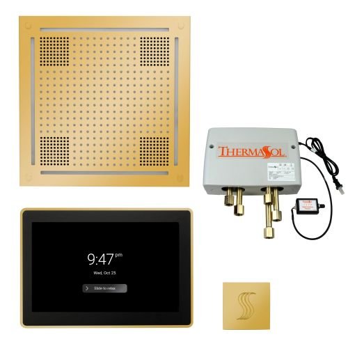 ThermaSol TT2 & HydroVive Total Wellness Package ThermaTouch2 Control, HydroVive Rainhead, SteamVection Steamhead, Digital Shower Valve - West Coast Saunas - TWPH15US-PG
