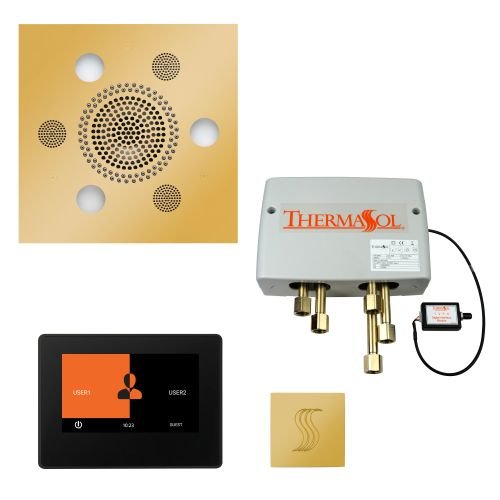 ThermaSol TT2 & Serenity Total Wellness Package ThermaTouch2 Control, Serenity Advanced Rainhead, SteamVection Steamhead, Digital Shower Valve - West Coast Saunas - TWP7S-PG