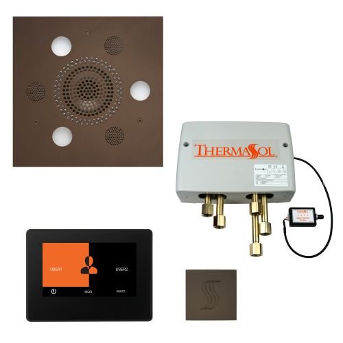 ThermaSol TT2 & Serenity Total Wellness Package ThermaTouch2 Control, Serenity Advanced Rainhead, SteamVection Steamhead, Digital Shower Valve - West Coast Saunas - TWP7S-ORB