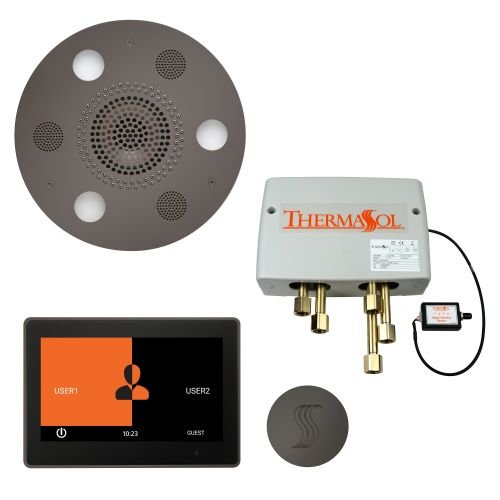 ThermaSol TT2 & Serenity Total Wellness Package ThermaTouch2 Control, Serenity Advanced Rainhead, SteamVection Steamhead, Digital Shower Valve - West Coast Saunas - TWP10UR-BN