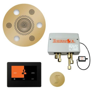 ThermaSol TT2 & Serenity Total Wellness Package ThermaTouch2 Control, Serenity Advanced Rainhead, SteamVection Steamhead, Digital Shower Valve - West Coast Saunas - TWP7R-PB
