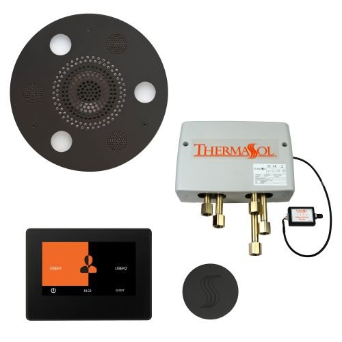 ThermaSol TT2 & Serenity Total Wellness Package ThermaTouch2 Control, Serenity Advanced Rainhead, SteamVection Steamhead, Digital Shower Valve - West Coast Saunas - TWP7R-MB