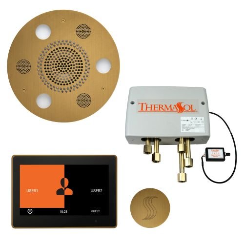 ThermaSol TT2 & Serenity Total Wellness Package ThermaTouch2 Control, Serenity Advanced Rainhead, SteamVection Steamhead, Digital Shower Valve - West Coast Saunas - TWP10UR-AB