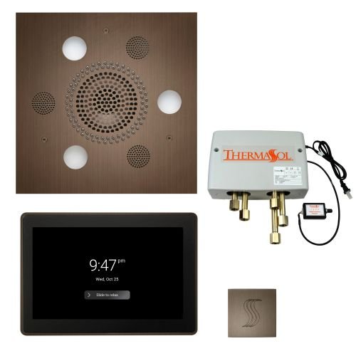 ThermaSol TT2 & Serenity Total Wellness Package ThermaTouch2 Control, Serenity Advanced Rainhead, SteamVection Steamhead, Digital Shower Valve - West Coast Saunas - TWP15US-AN