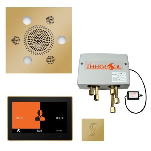 ThermaSol TT2 & Serenity Total Wellness Package ThermaTouch2 Control, Serenity Advanced Rainhead, SteamVection Steamhead, Digital Shower Valve - West Coast Saunas - TWP10US-PB