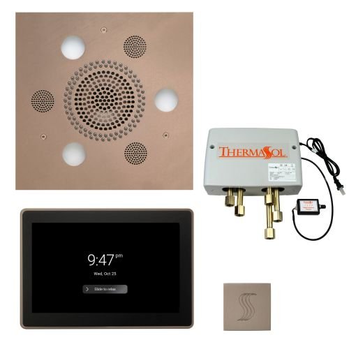 ThermaSol TT2 & Serenity Total Wellness Package ThermaTouch2 Control, Serenity Advanced Rainhead, SteamVection Steamhead, Digital Shower Valve - West Coast Saunas - TWP15US-SN