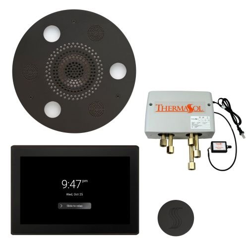ThermaSol TT2 & Serenity Total Wellness Package ThermaTouch2 Control, Serenity Advanced Rainhead, SteamVection Steamhead, Digital Shower Valve - West Coast Saunas - TWP15UR-MB