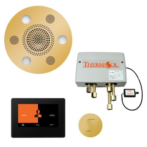 ThermaSol TT2 & Serenity Total Wellness Package ThermaTouch2 Control, Serenity Advanced Rainhead, SteamVection Steamhead, Digital Shower Valve - West Coast Saunas - TWP7R-PG