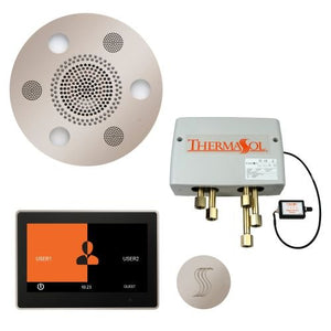 ThermaSol TT2 & Serenity Total Wellness Package ThermaTouch2 Control, Serenity Advanced Rainhead, SteamVection Steamhead, Digital Shower Valve - West Coast Saunas - TWP10UR-PN