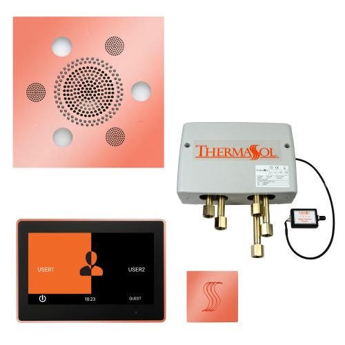 ThermaSol TT2 & Serenity Total Wellness Package ThermaTouch2 Control, Serenity Advanced Rainhead, SteamVection Steamhead, Digital Shower Valve - West Coast Saunas - TWP10US-COP