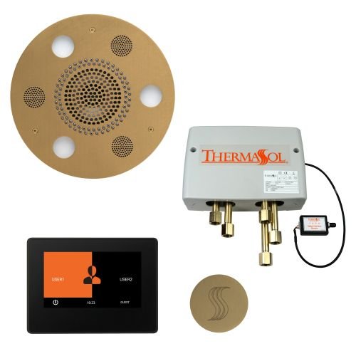 ThermaSol TT2 & Serenity Total Wellness Package ThermaTouch2 Control, Serenity Advanced Rainhead, SteamVection Steamhead, Digital Shower Valve - West Coast Saunas - TWP7R-SB