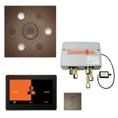 ThermaSol TT2 & Serenity Total Wellness Package ThermaTouch2 Control, Serenity Advanced Rainhead, SteamVection Steamhead, Digital Shower Valve - West Coast Saunas - TWP10US-AN