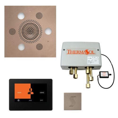ThermaSol TT2 & Serenity Total Wellness Package ThermaTouch2 Control, Serenity Advanced Rainhead, SteamVection Steamhead, Digital Shower Valve - West Coast Saunas - TWP7S-SN
