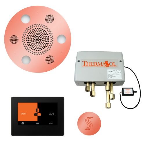 ThermaSol TT2 & Serenity Total Wellness Package ThermaTouch2 Control, Serenity Advanced Rainhead, SteamVection Steamhead, Digital Shower Valve - West Coast Saunas - TWP7R-COP